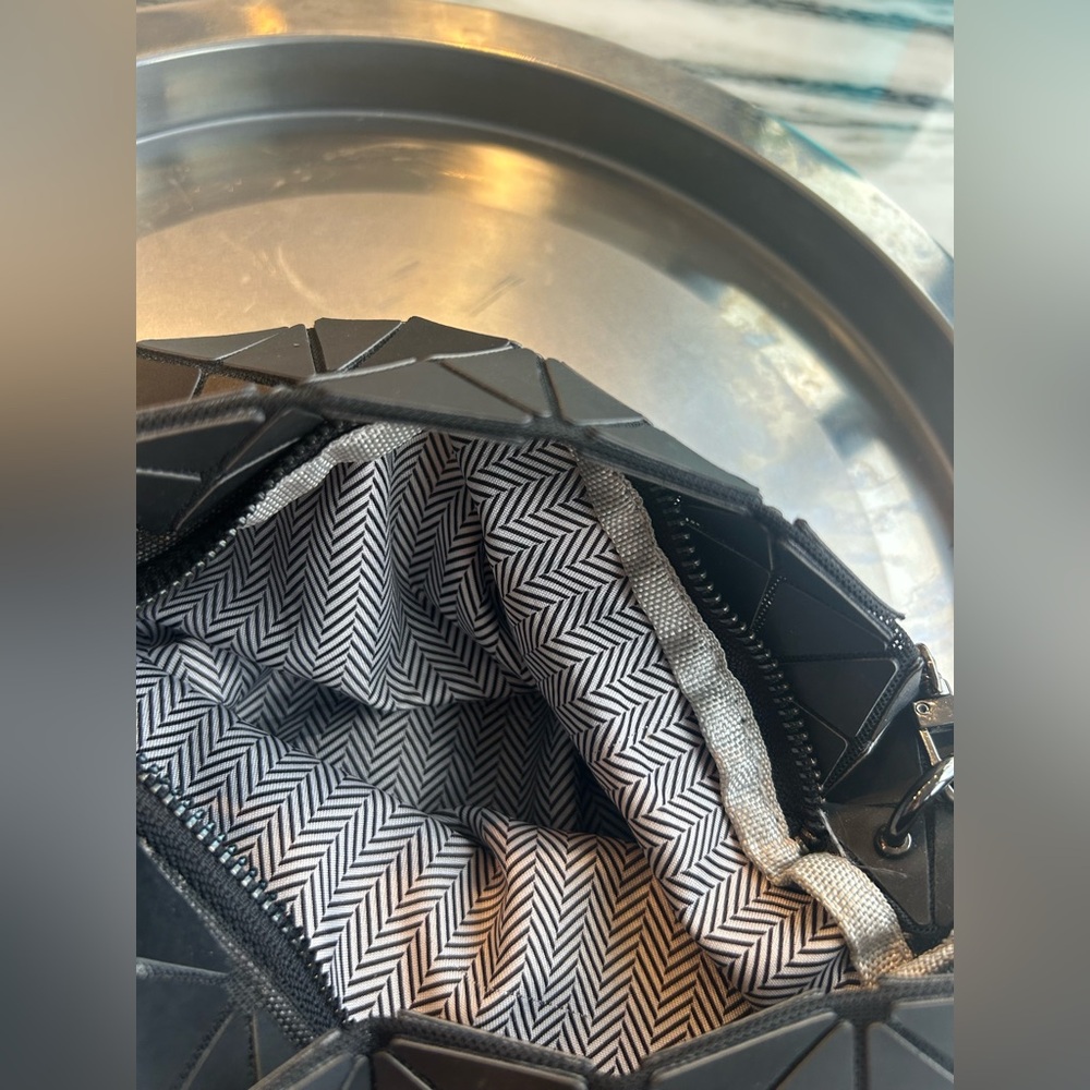 Geometric Black Shoulder Bag - Picture 2 of 3